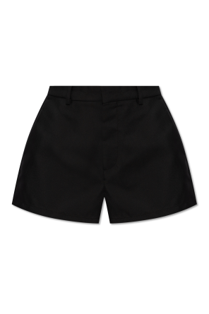 ショートパンツ THE ATTICO Women Shorts  Burmudas 250WCP00255PLL001AA 100 B Black strap-detail bermuda shorts Tha Attico - women - THE